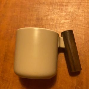 ☕️🍳 WOODEN HANDLE Unique Petite Coffee Cup 🪵🧀